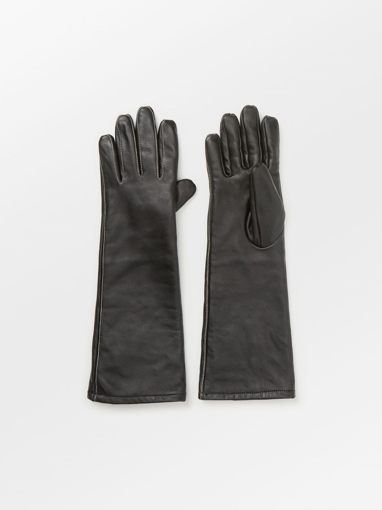 Long Smooth Leather Gloves Gloves - Becksöndergaard