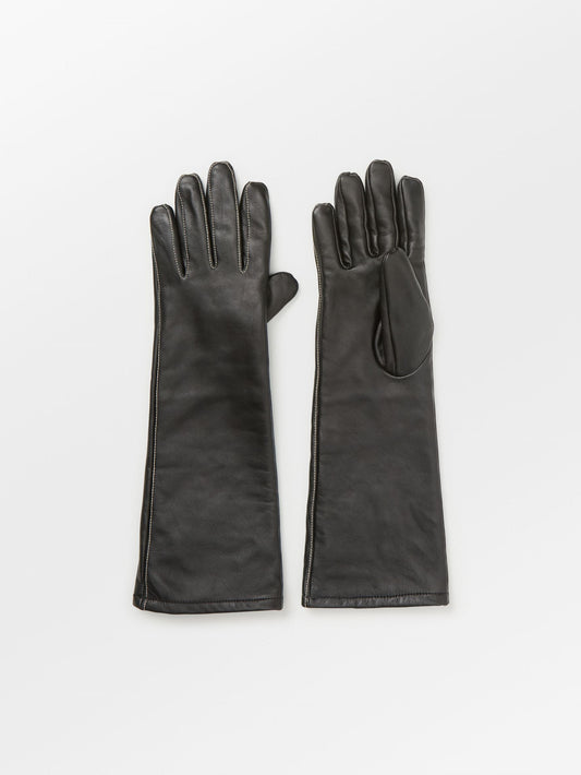 Long Smooth Leather Gloves Gloves - Becksöndergaard