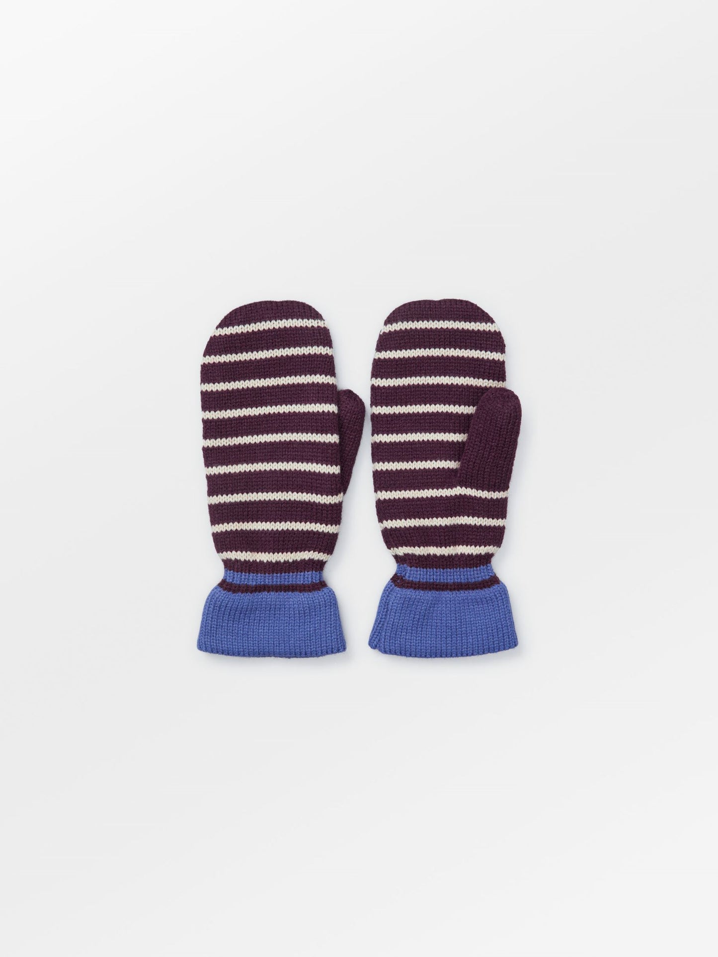 Thin Striped Emerald Mittens Clothing - Becksöndergaard