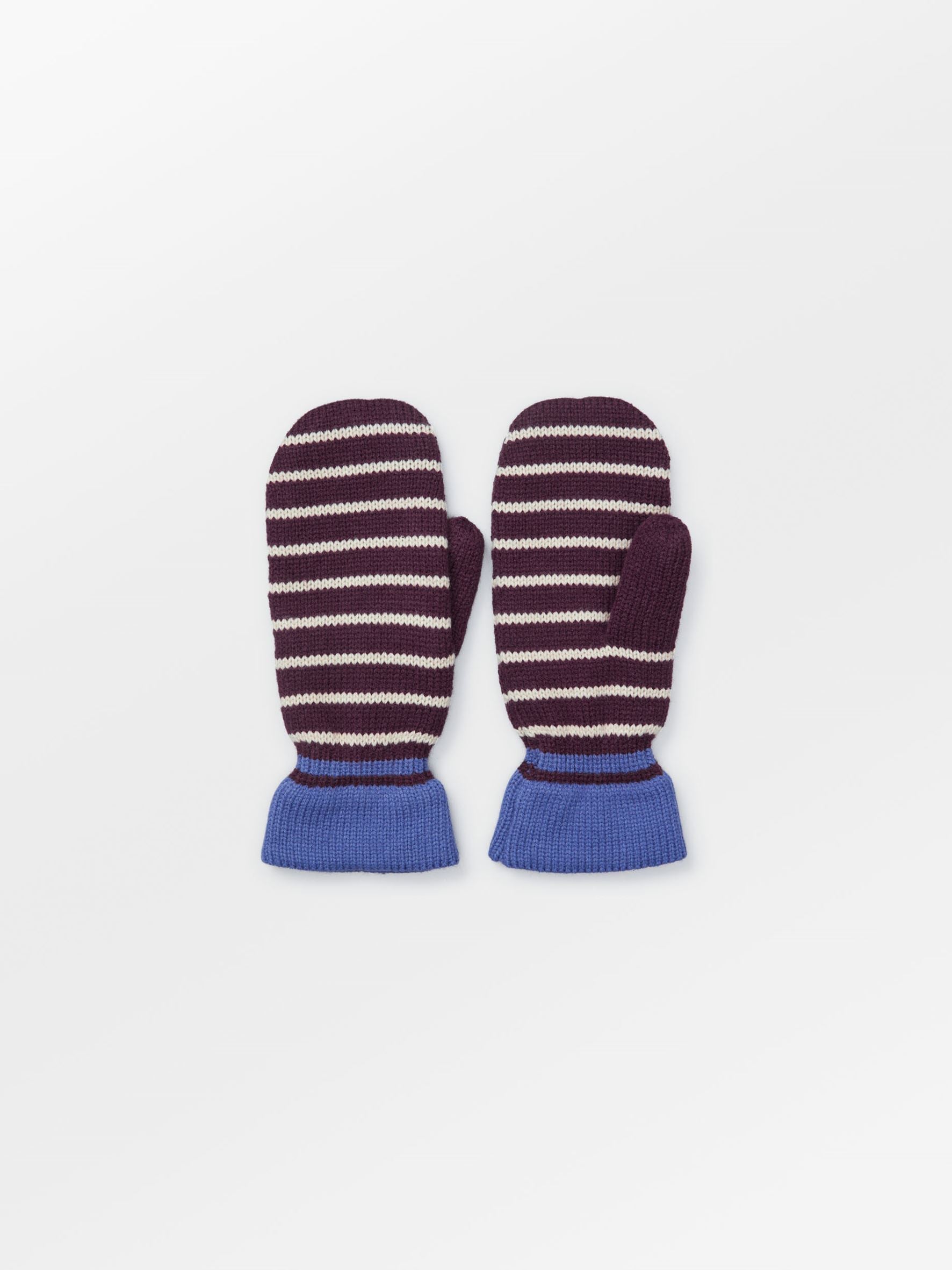Thin Striped Emerald Mittens Clothing - Becksöndergaard