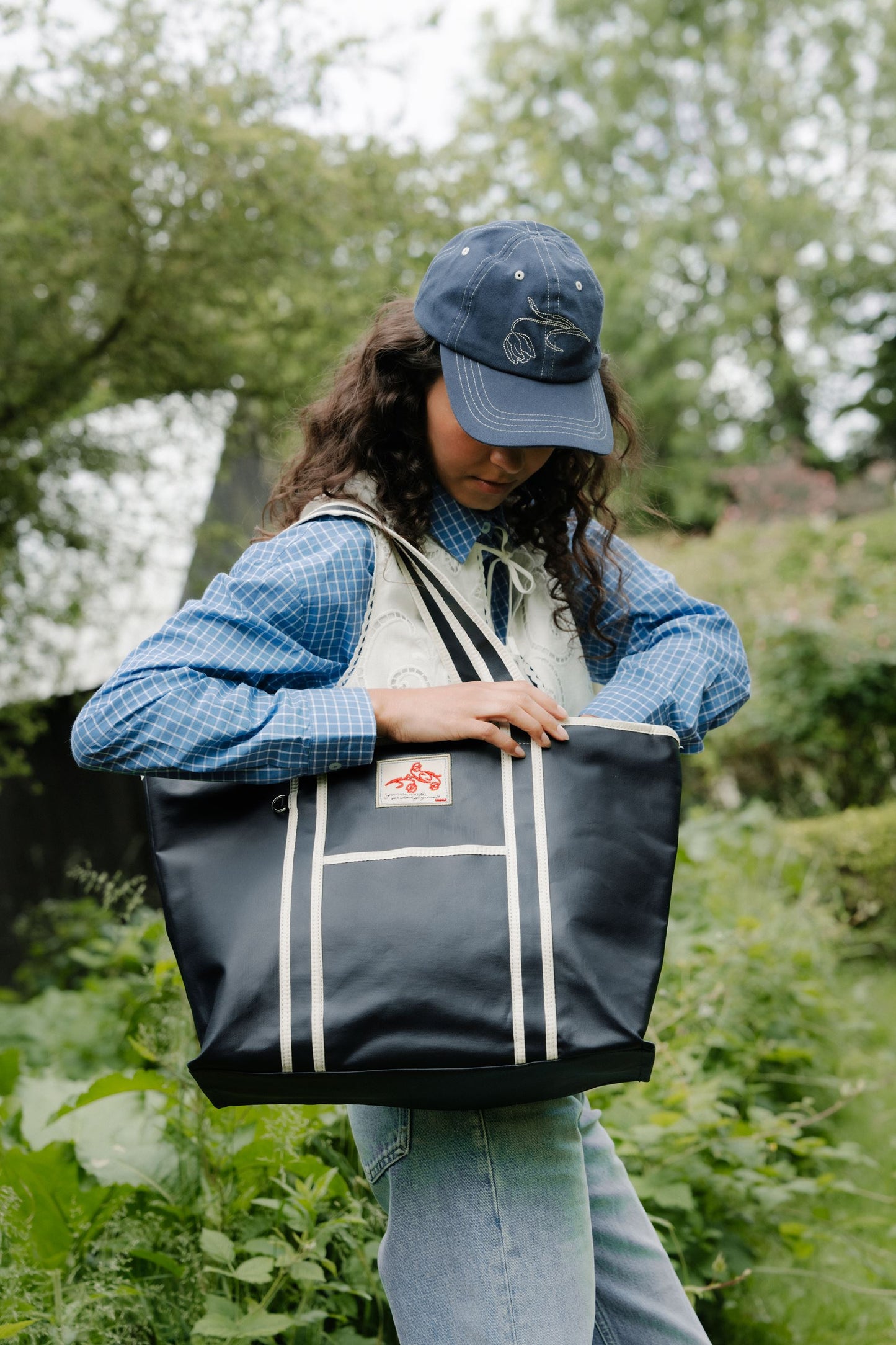 Becksöndergaard, Solid Coated Aubrey Bag - Navy Blue, bags, bags, bags, bags, bags