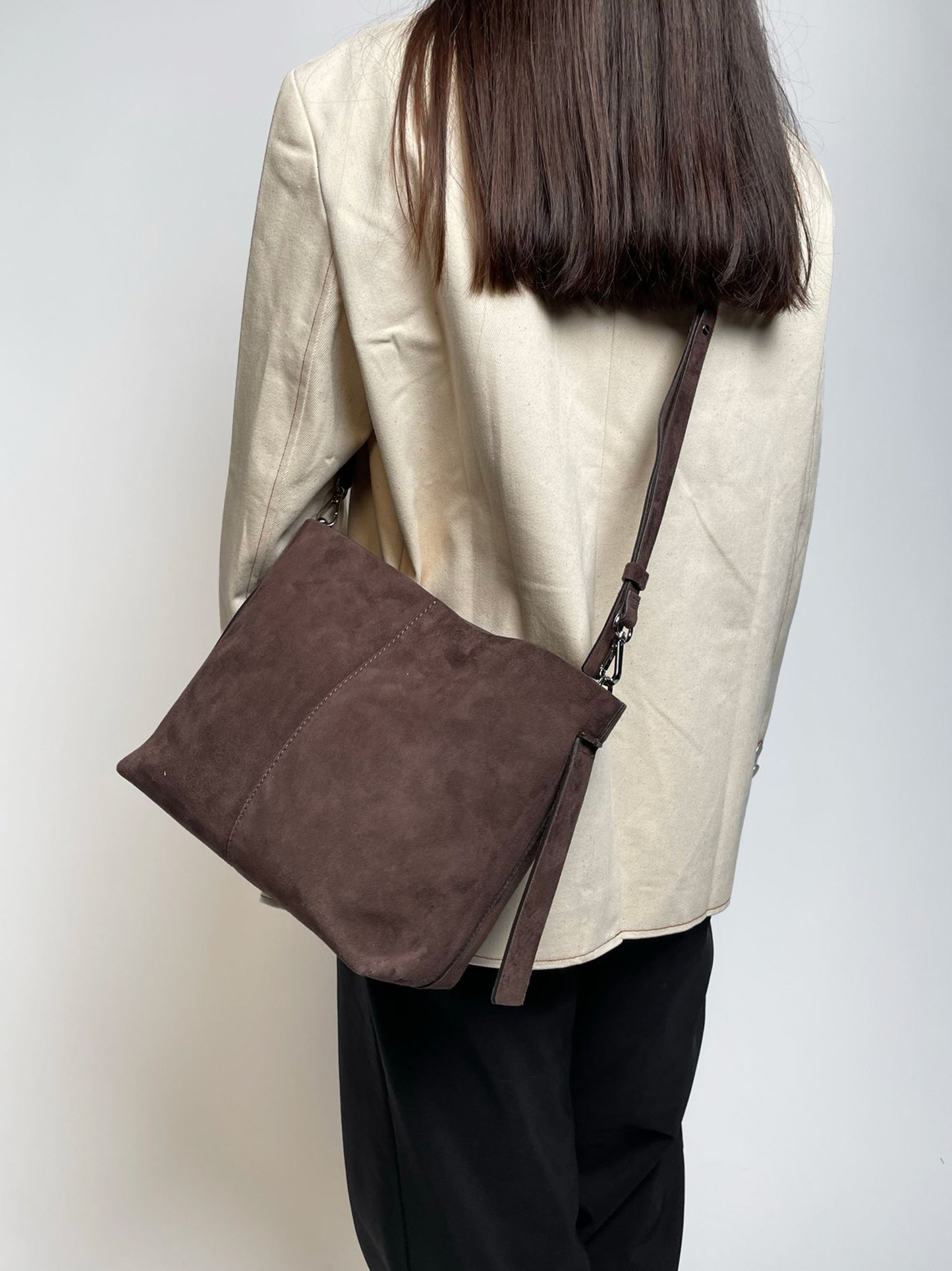 Suede Fraya Small Crossbody Bag - Brown OneSize - Becksöndergaard