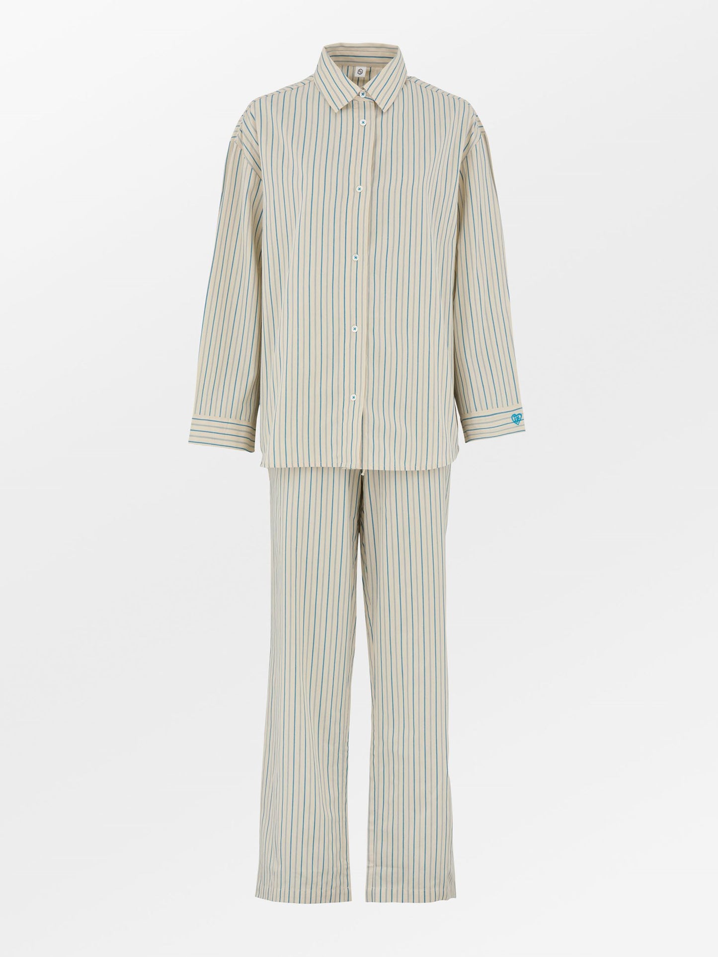 Becksöndergaard, Suri Pyjamas Set - Off-White/Blue, archive, homewear, homewear, archive, gifts, black week, black week
