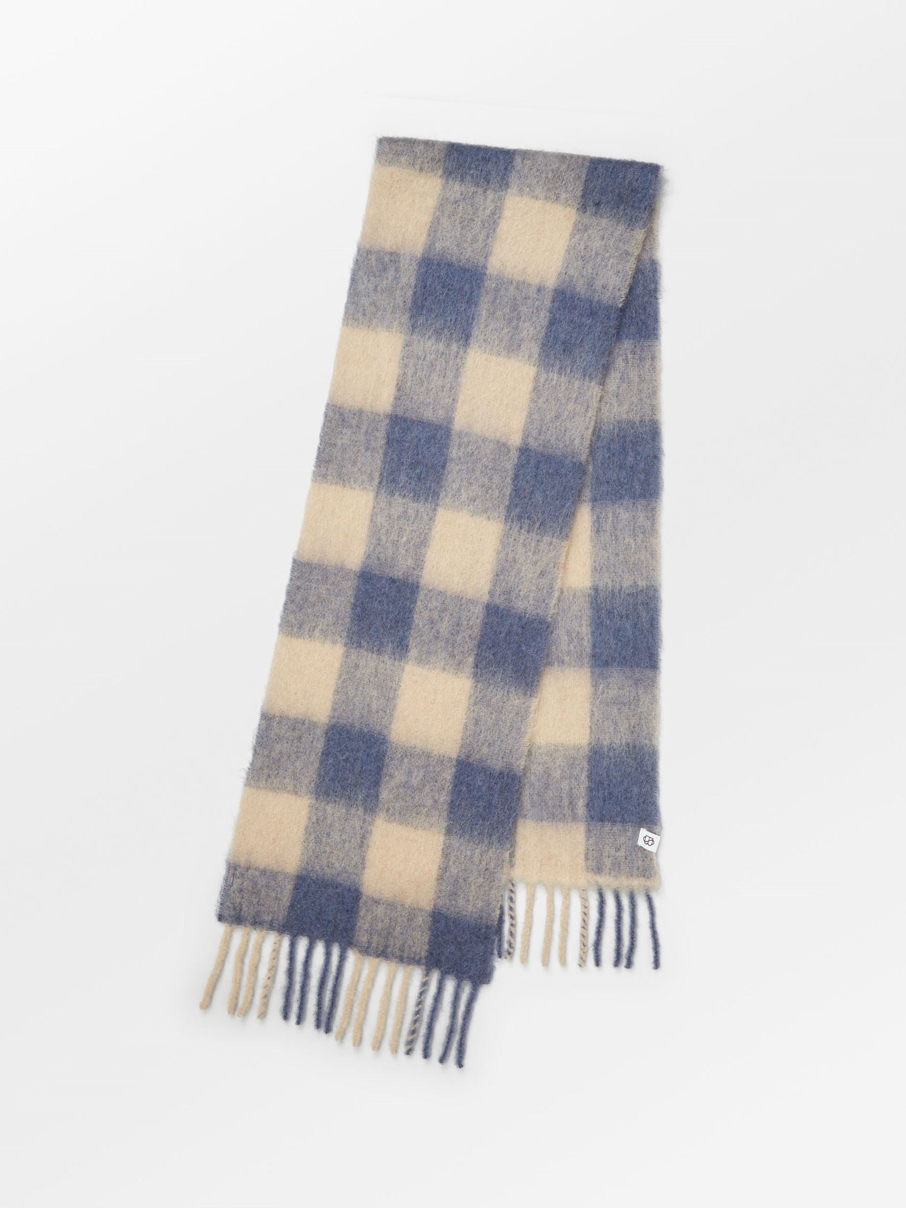 Check Mincho Scarf - Blue OneSize   - Becksöndergaard