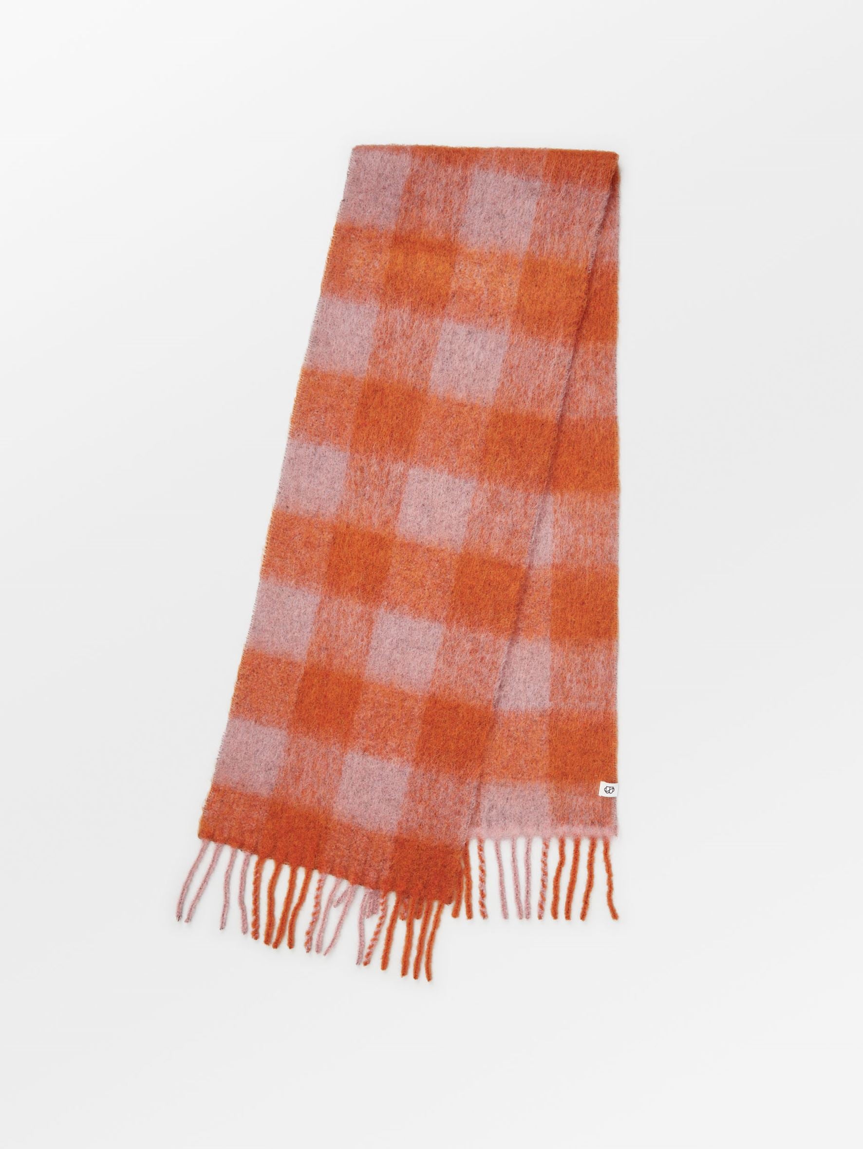 Check Mincho Scarf - Orange OneSize - Becksöndergaard