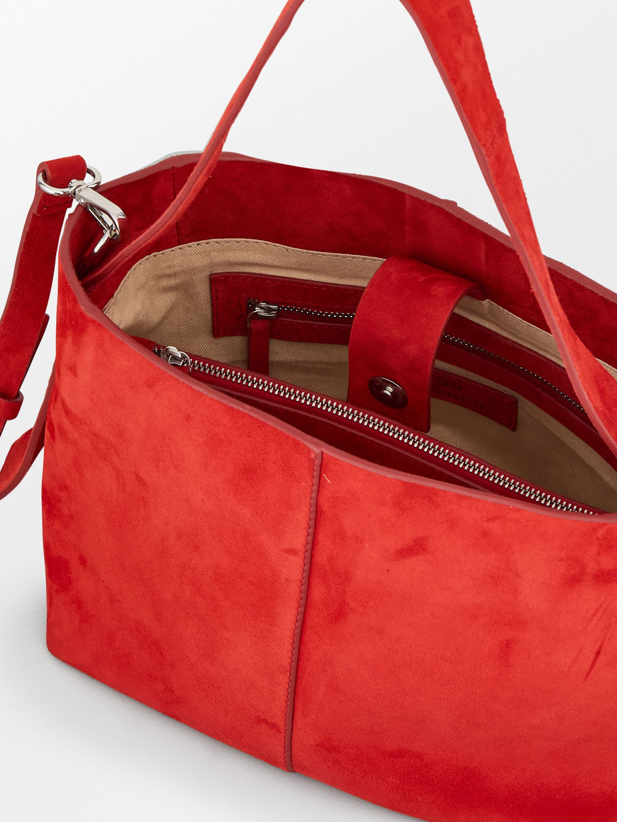 Becksöndergaard, Suede Fraya Small Bag - Adrenaline Red, bags, bags, bags, bags, bags