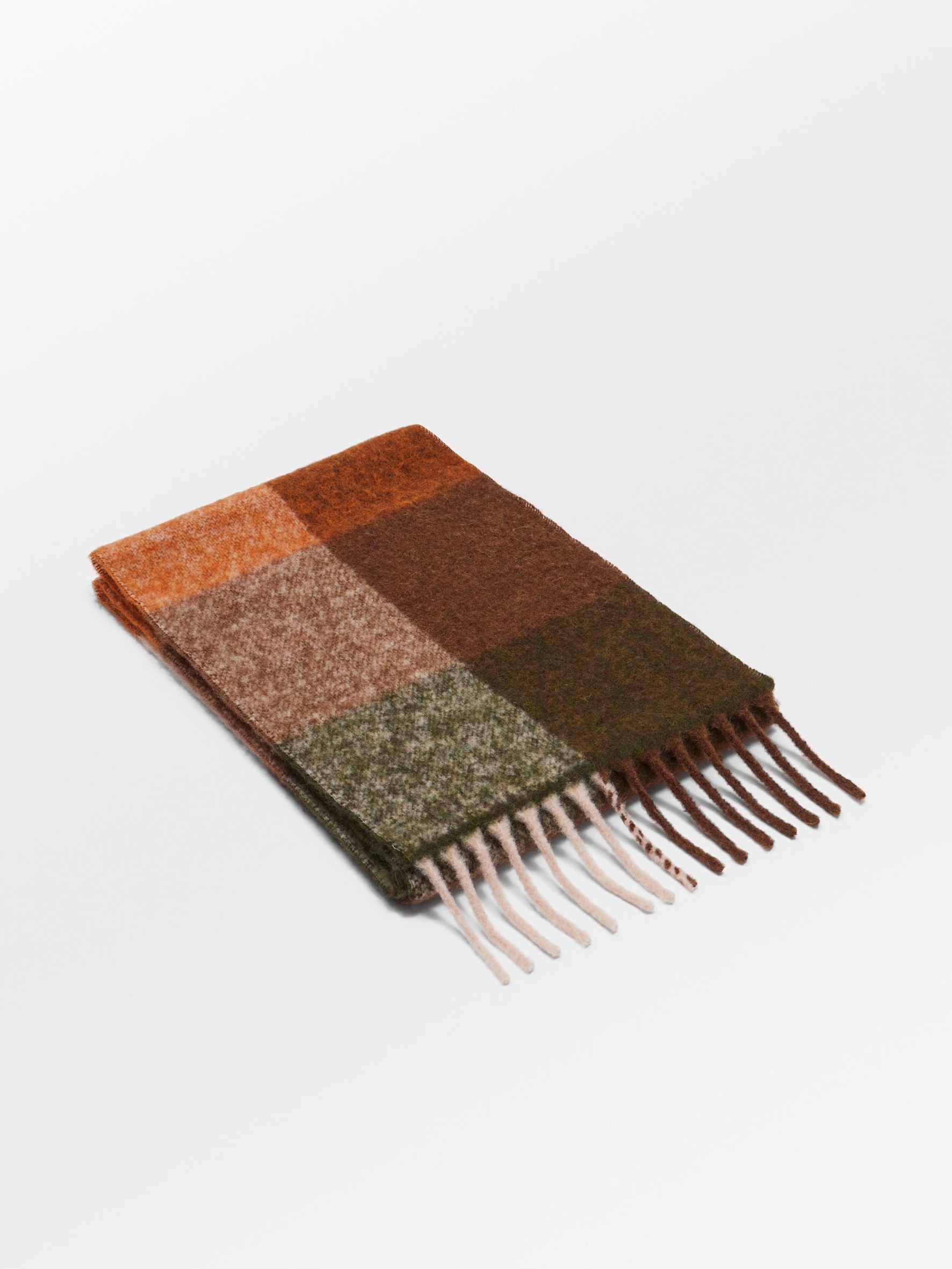 Becksöndergaard, Checkavanna Scarf - Hot Fudge Brown, scarves, archive, scarves, archive, scarves, black week, black week