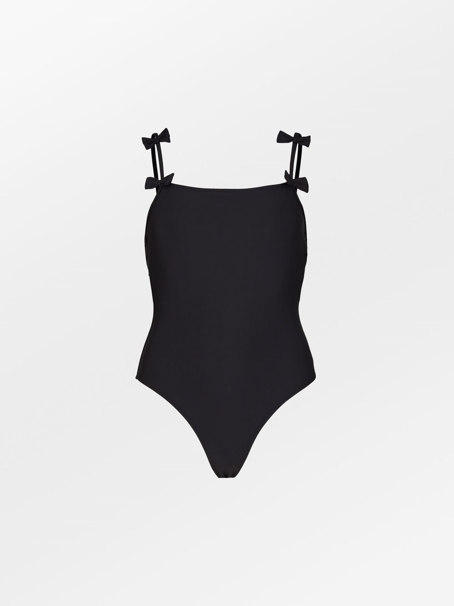 Solid Bow Euna Swimsuit - Black Clothing - Becksöndergaard