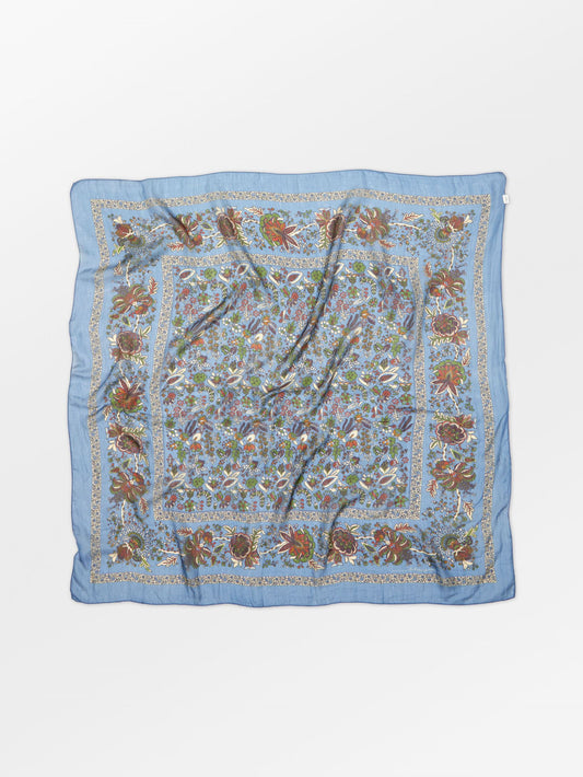 Becksöndergaard, Tapisflora Taby Sia scarf - Windward Blue, scarves, scarves