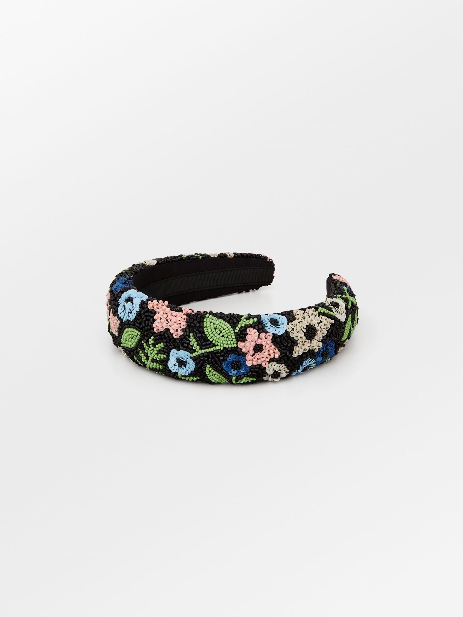 Becksöndergaard, Anemona Wide Beaded Hairbrace - Black, accessories, accessories, archive, archive, accessories, archive, noos, black week, black week, noos