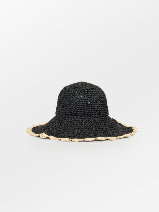 Becksöndergaard, Connie Straw Hat - Black/Black, accessories, accessories