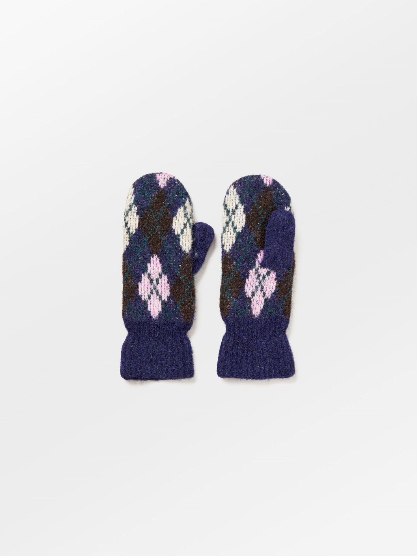 Argyle Wool Mitten Clothing - Becksöndergaard