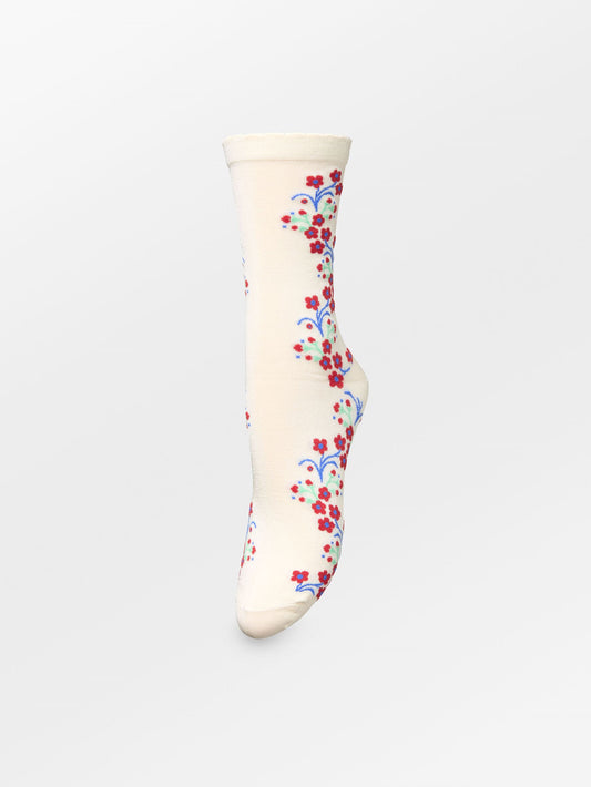 Becksöndergaard, Bloom Visca Sock - Birch White, mid season sale, mid season sale