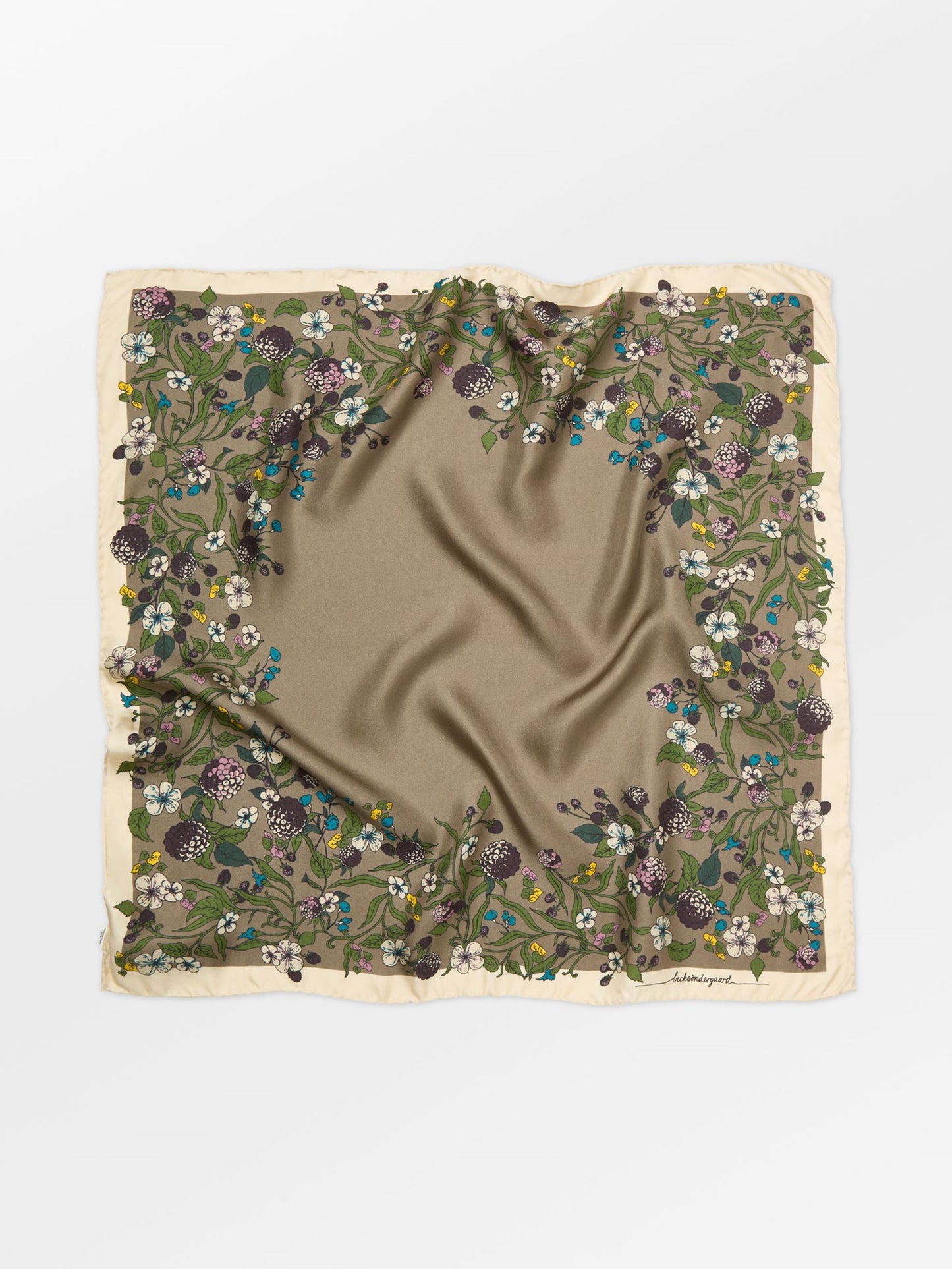 Becksöndergaard, Autumn Blackberry Sia Scarf - Fungi Brown, scarves, scarves, scarves, scarves, gifts, gifts, black week, black week