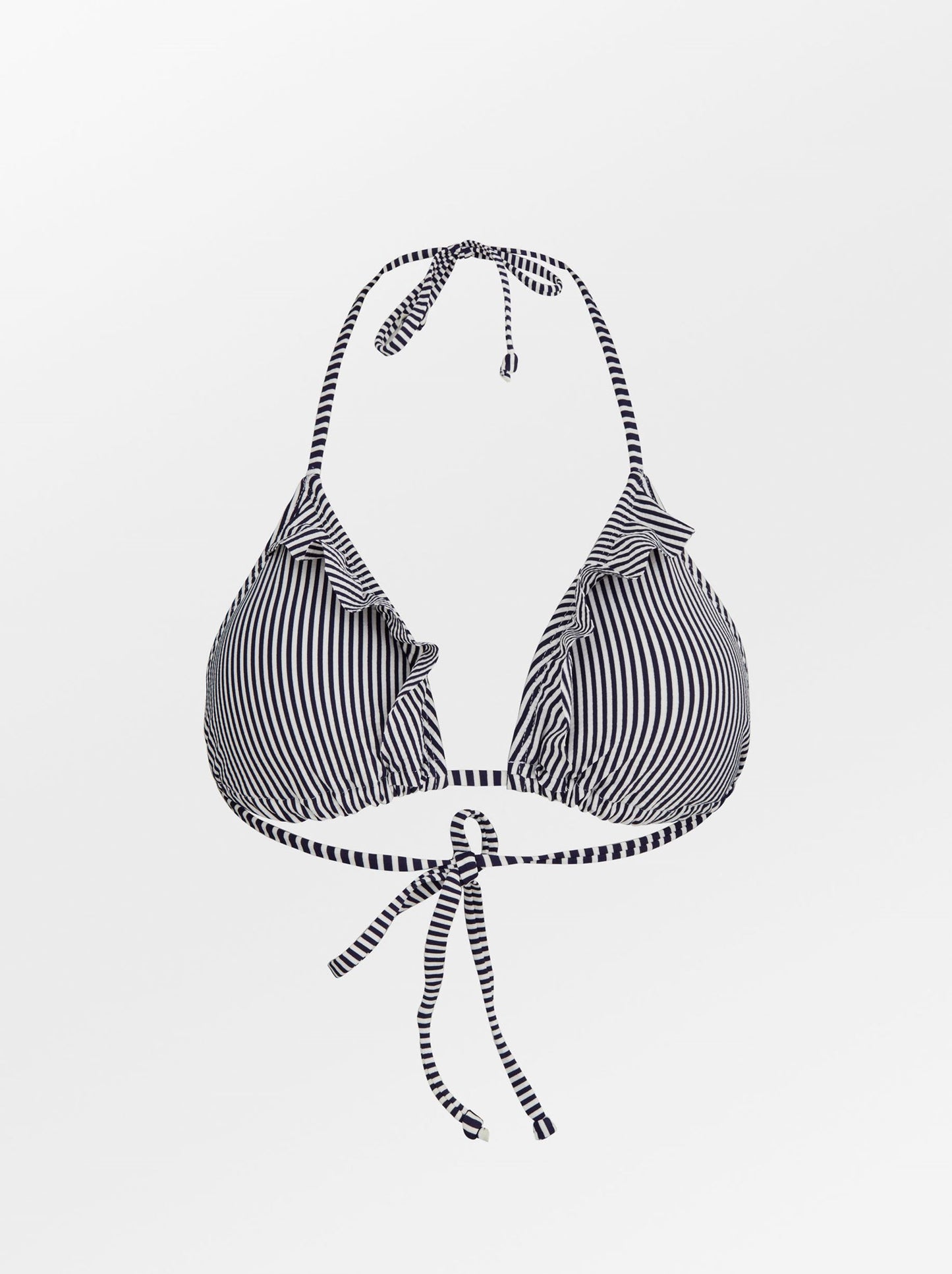 Striba Bel Frill Bikini Top - Maritime Blue Clothing - Becksöndergaard