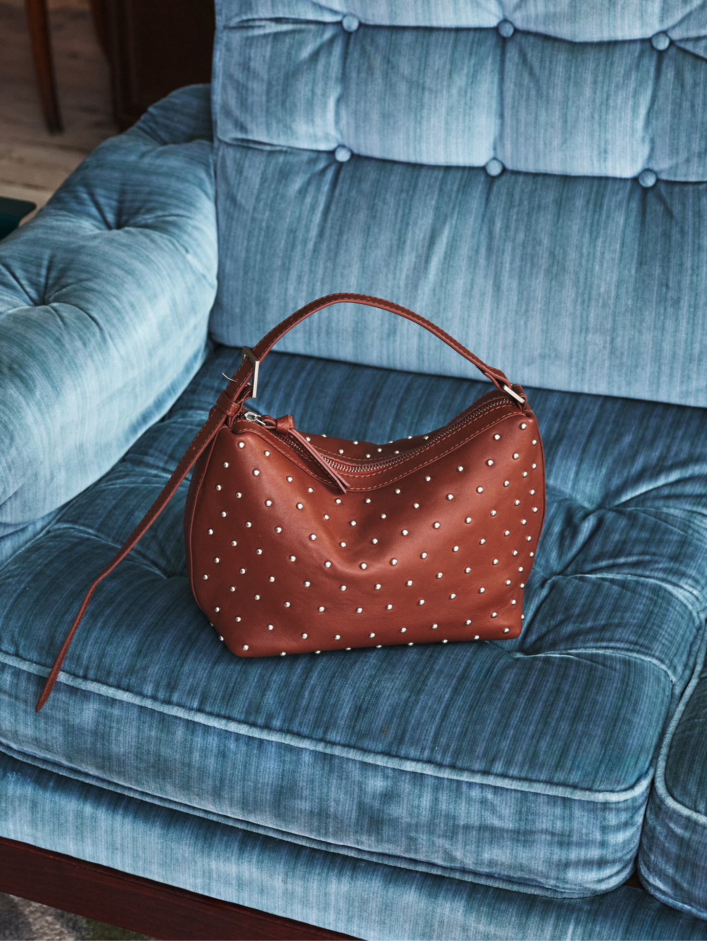 Becksöndergaard, Nappa Stud Ginni Small Bag - Brown Tortoise Shell, bags, bags, archive, bags, archive, bags, bags, bags, black week, black week