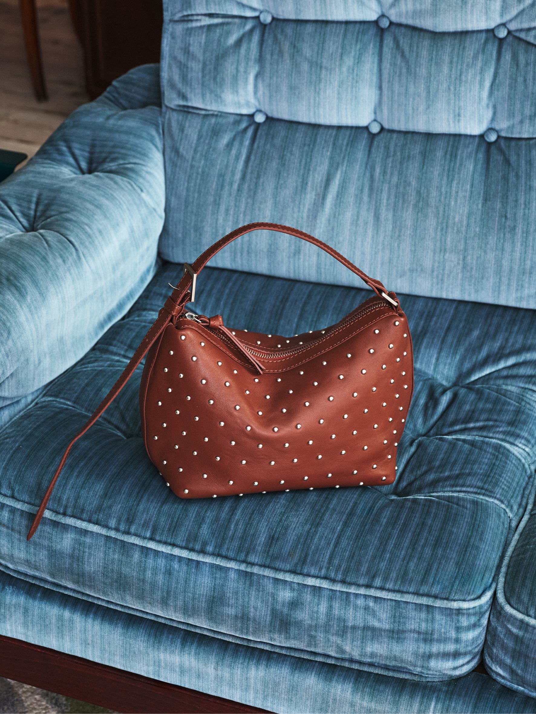 Becksöndergaard, Nappa Stud Ginni Small Bag - Brown Tortoise Shell, bags, bags, archive, bags, archive, bags, bags, bags, black week, black week