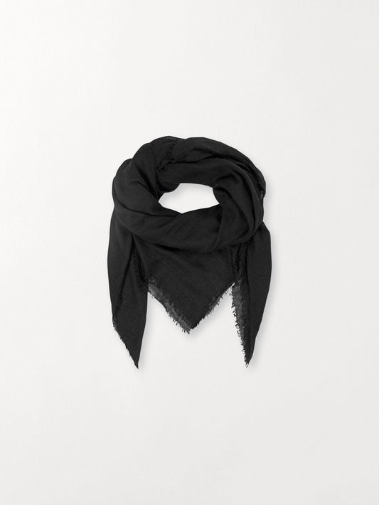 Mill Wool Scarf - Black OneSize   - Becksöndergaard