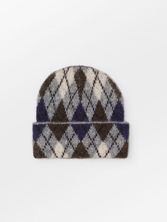 Argyle Wool Beanie OneSize - Becksöndergaard