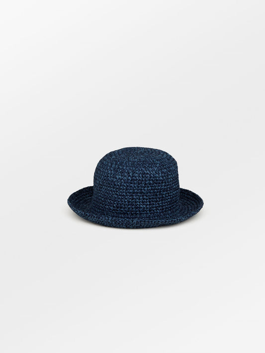 Becksöndergaard, Solid Saverina Straw Hat - Sargasso Sea Blue, accessories, archive, archive, sale, sale, accessories