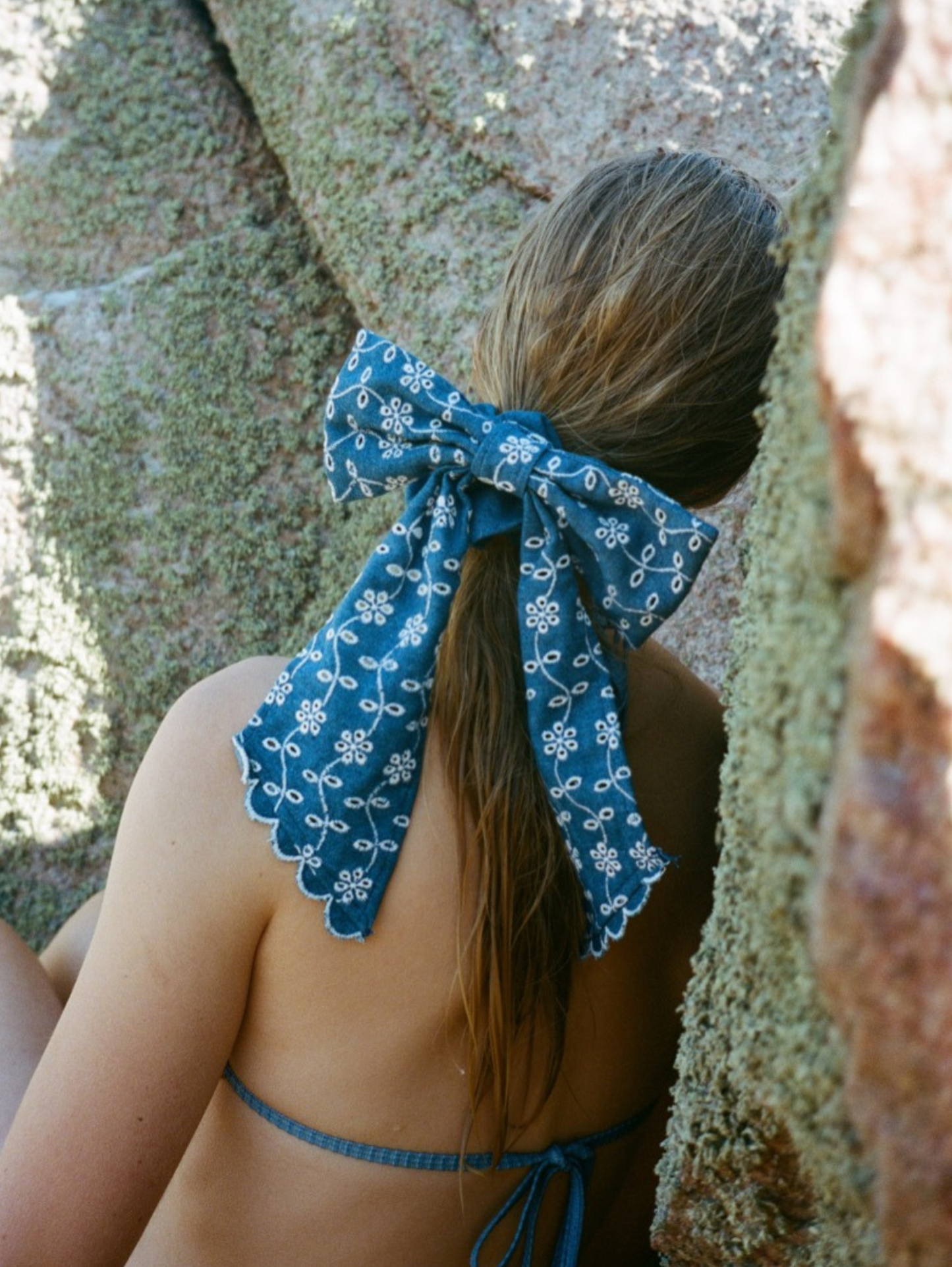 Angela Denim Bow Scrunchie OneSize - Becksöndergaard