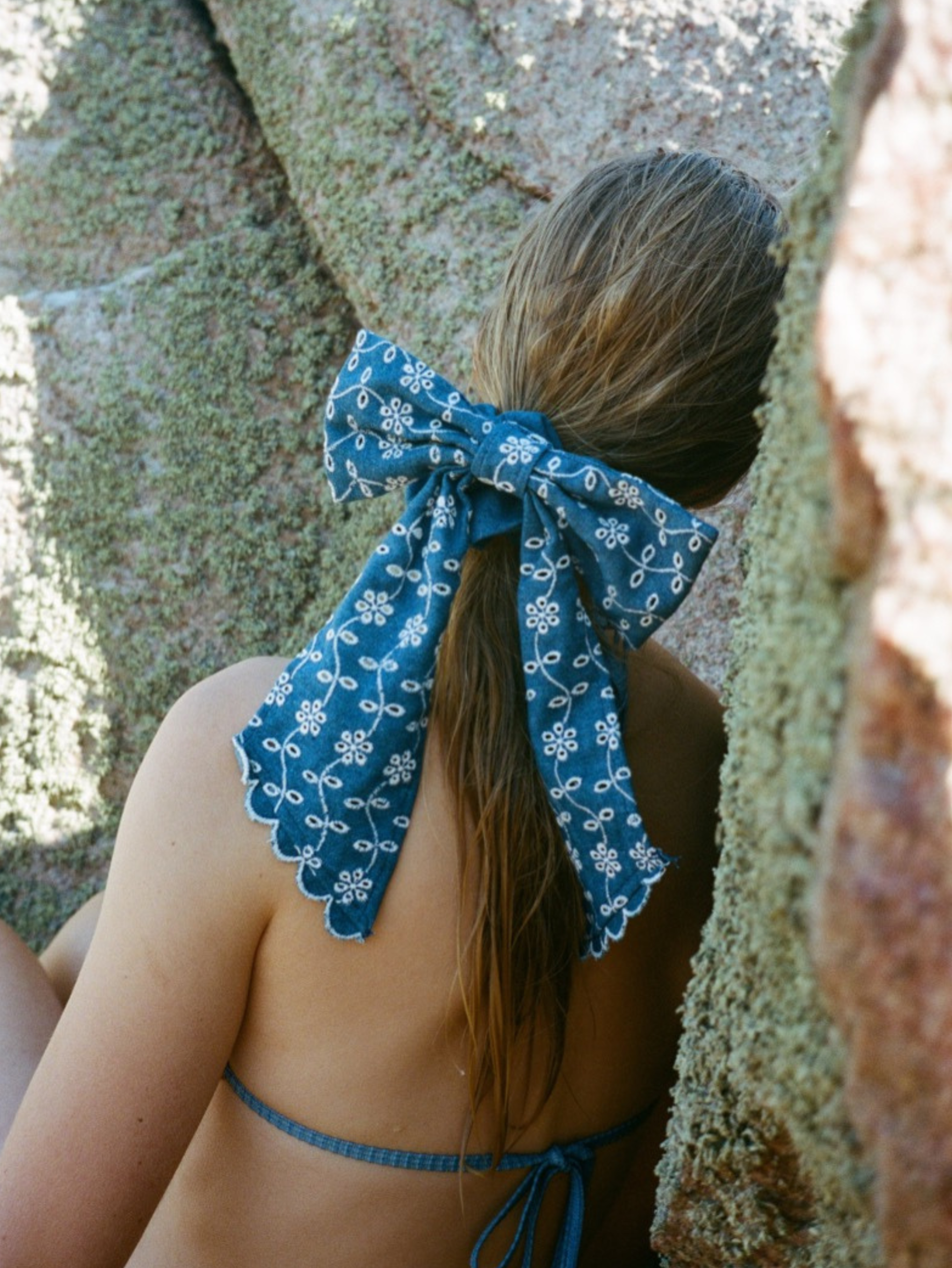 Angela Denim Bow Scrunchie OneSize - Becksöndergaard