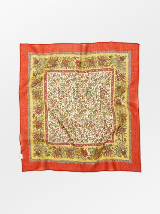 Becksöndergaard, Tapisflora Cotta Scarf - Rooibos Orange, scarves, scarves, winter accessories