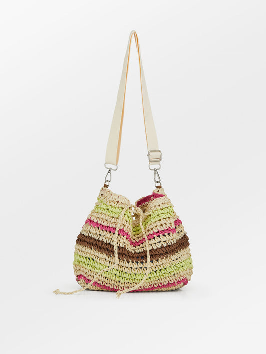 Becksöndergaard, Papel Rocio Bag - Brown/Lime/Pink, bags, archive, bags, archive, sale, sale, bags, sale