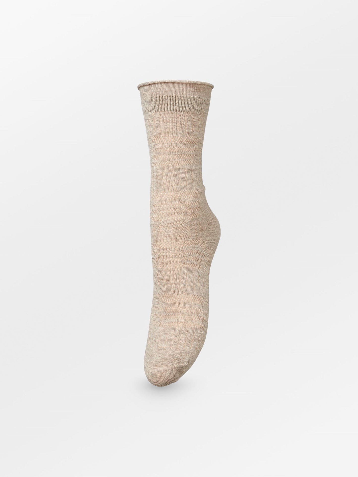 Lucretia Wola Sock - Dark Beige Melange Socks - Becksöndergaard