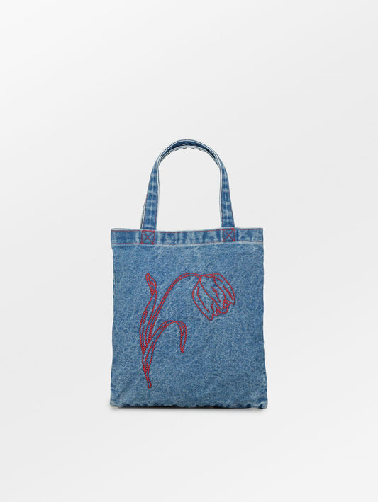 Becksöndergaard, Tulipa Denima Tote Small Bag - Denim, bags, bags, bags, sale, sale, bags