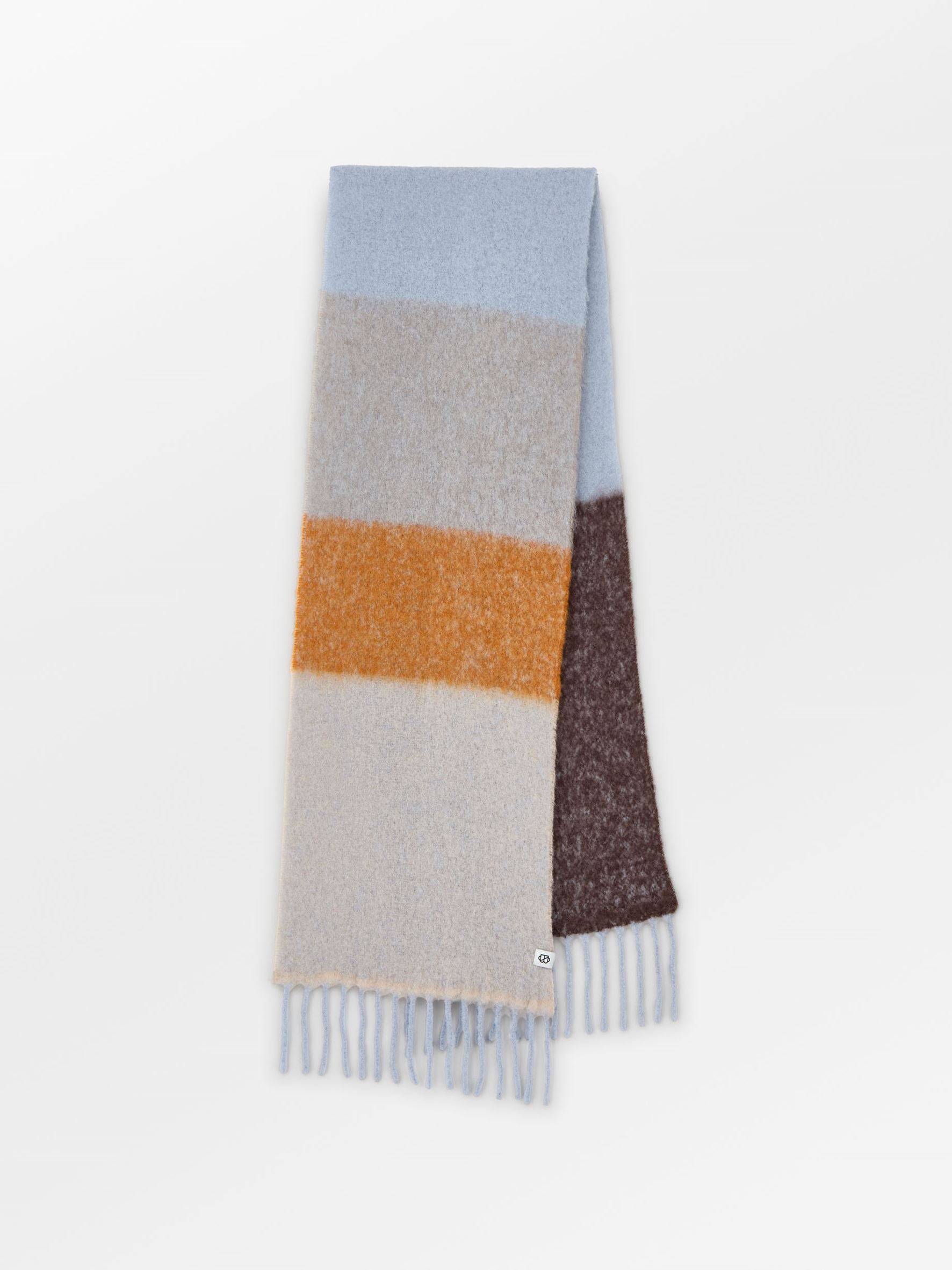 Becksöndergaard, Striped Anilopa Scarf - Tomato Orange, scarves, archive, scarves, archive, scarves, black week, black week