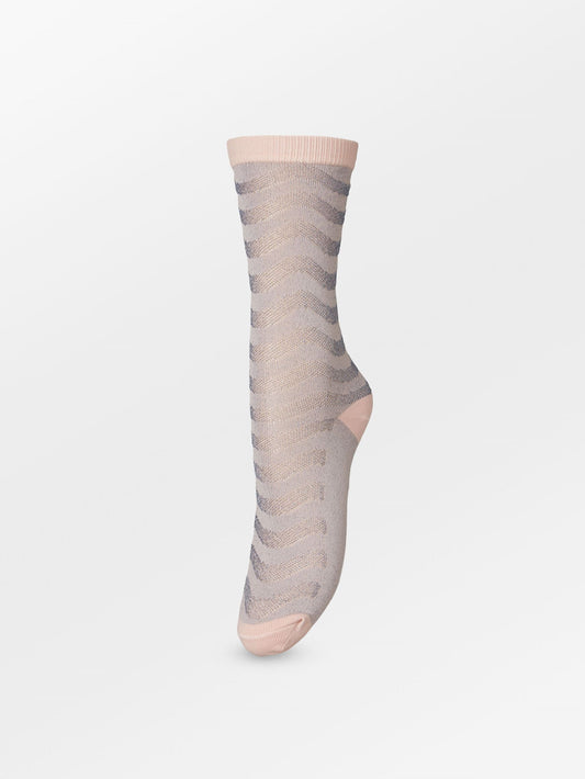 Becksöndergaard, Dopamina Glitter Sock - Peach Whip Pink, socks, archive, archive, sale, sale, socks