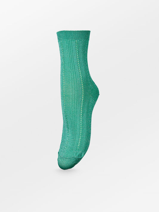 Glitter Drake Sock - Irish Green Socks   - Becksöndergaard