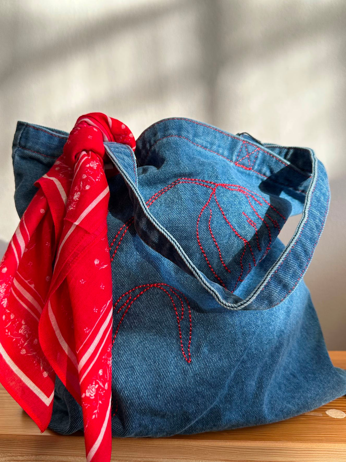 Tulipa Denima Tote Bag OneSize - Becksöndergaard