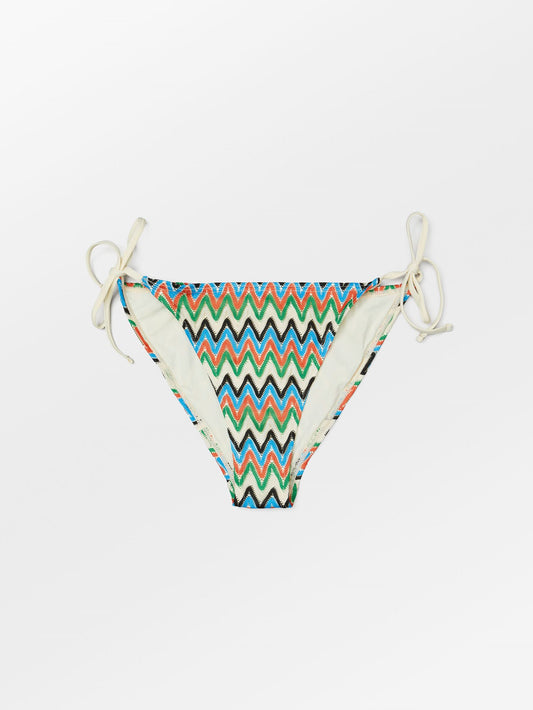 Amber Bikini Bottom - Coral/Blue Clothing - Becksöndergaard