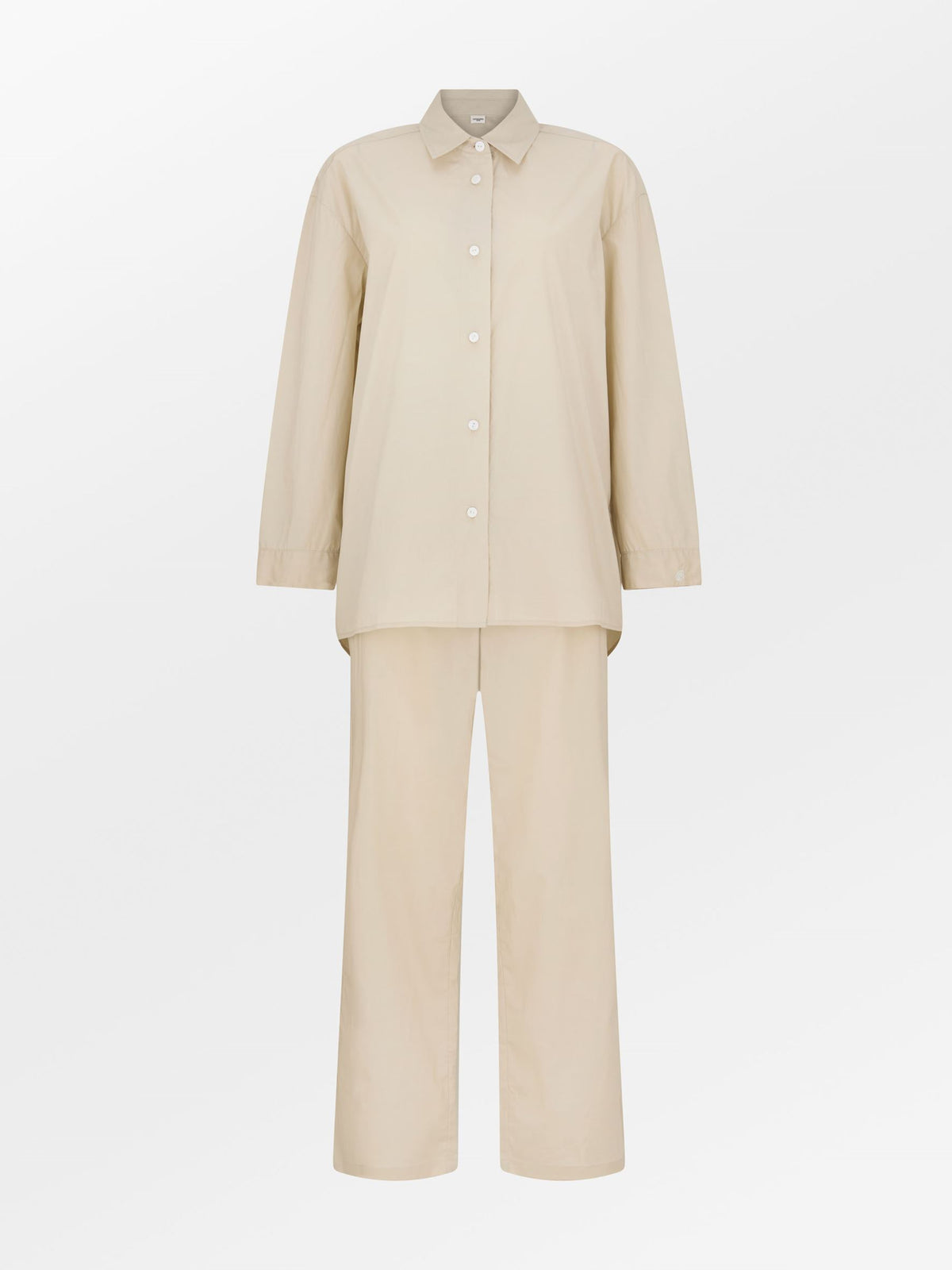 Becksöndergaard, Essential Pyjamas Set - Cement Beige, pyjamas, pyjamas