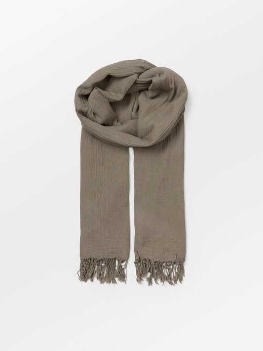 Solid Ilona Scarf - Brown OneSize - Becksöndergaard