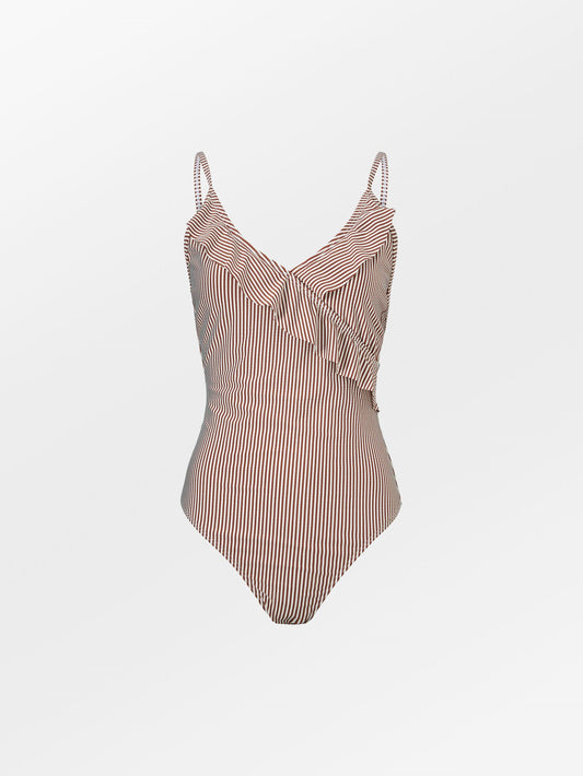 Striba Bly Frill Swimsuit Clothing   - Becksöndergaard