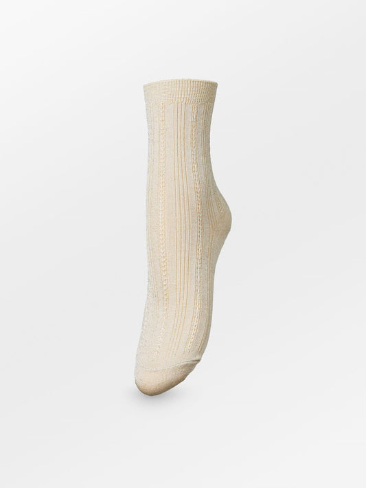 Glitter Drake Sock - Beige Socks - Becksöndergaard