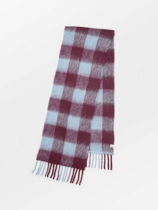 Check Mincho Scarf - Purple OneSize - Becksöndergaard