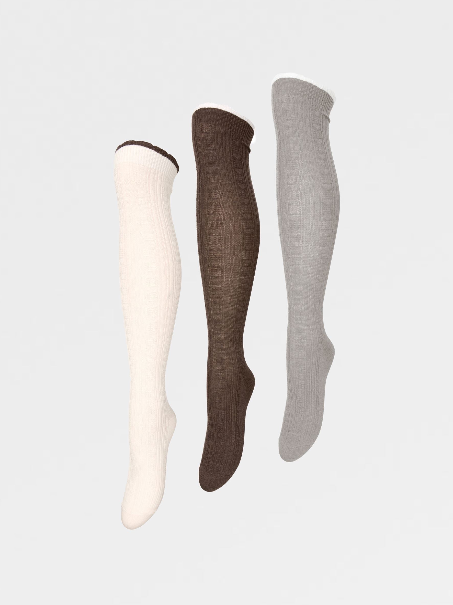 Scallop Knee Sock 3 Pack Socks - Becksöndergaard