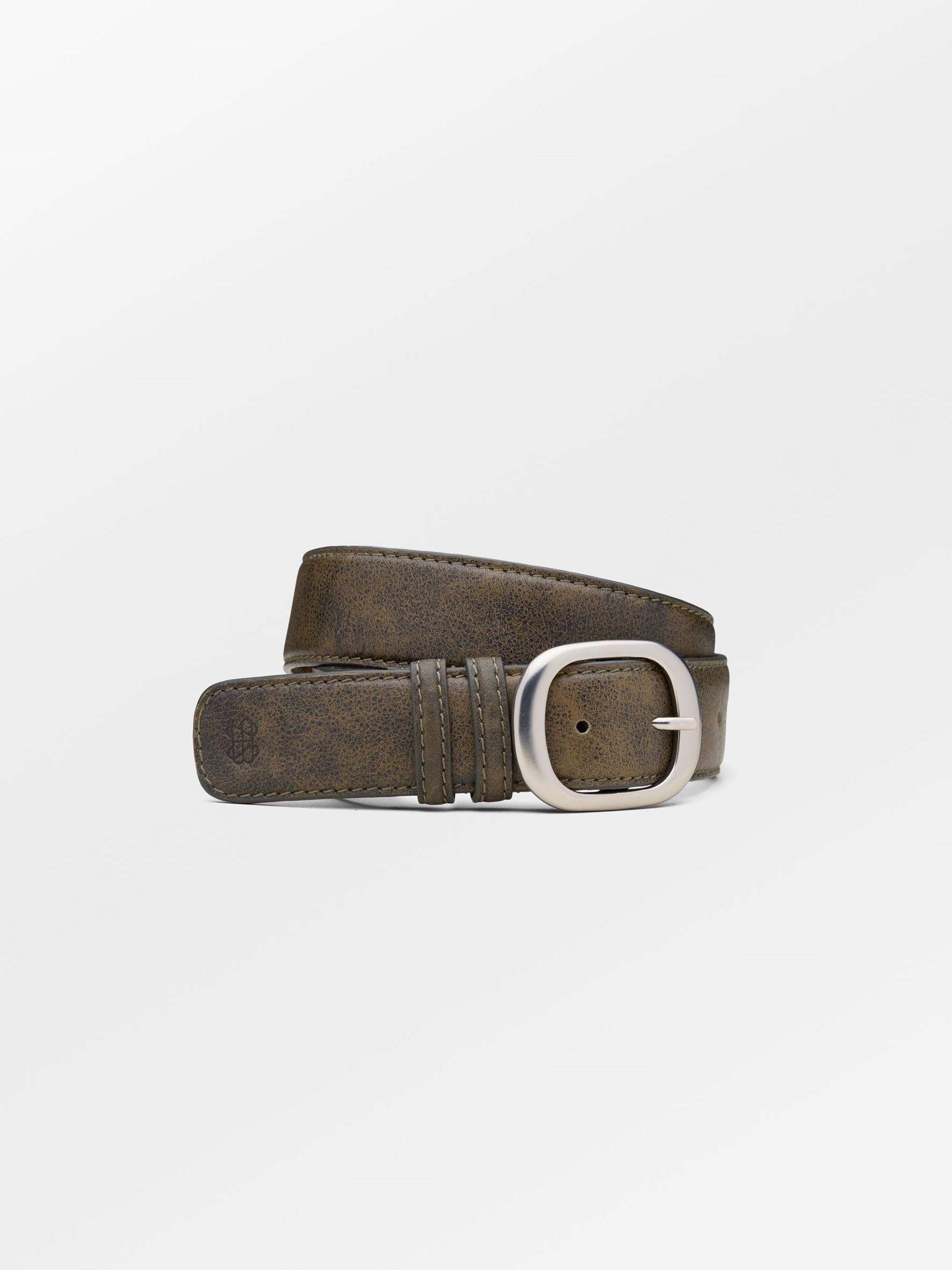 Crushed Wide Leather Belt Clothing   - Becksöndergaard