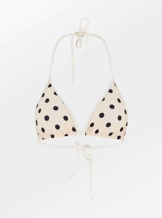 Contrast Maxi Polka Bel Bikini Top Clothing - Becksöndergaard