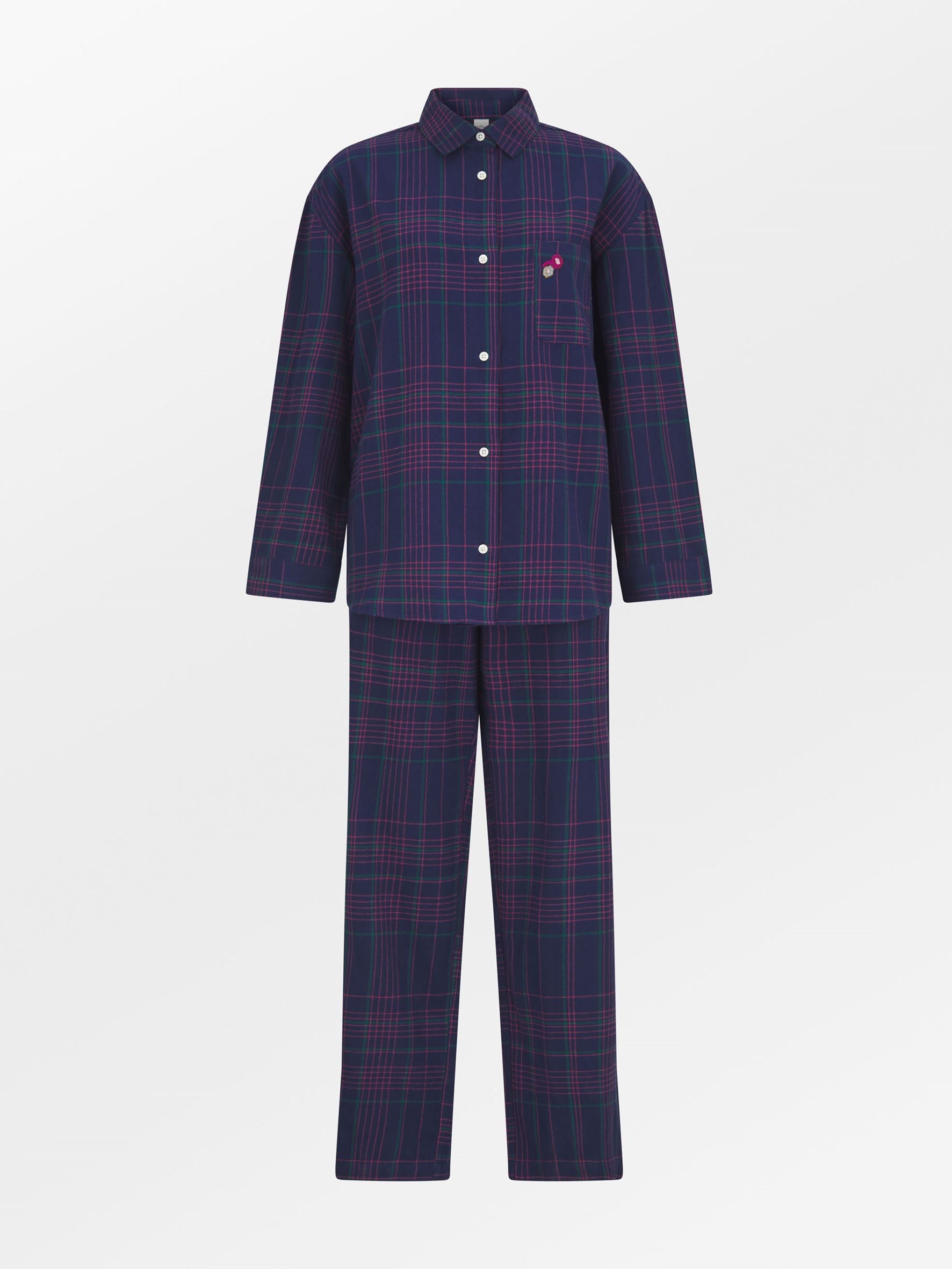 Flannel Gridy Pyjamas Shirt Clothing - Becksöndergaard