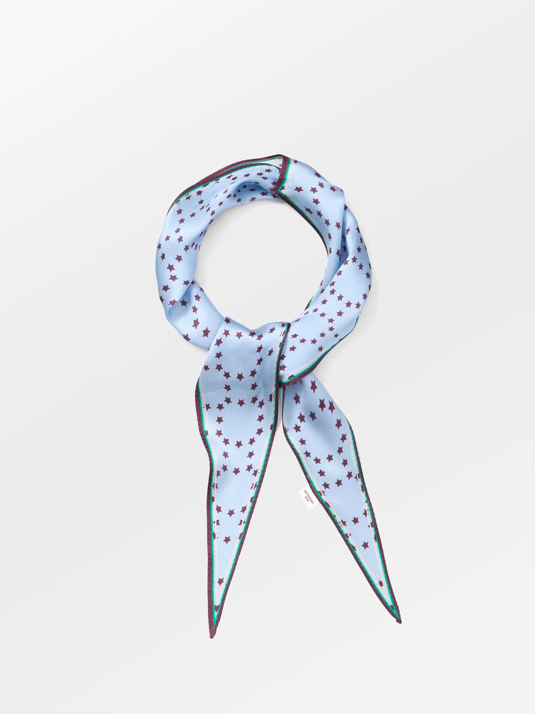 Becksöndergaard, Starlia Grid Diamond Scarf - Skyway Blue, scarves, scarves, winter accessories, winter accessories