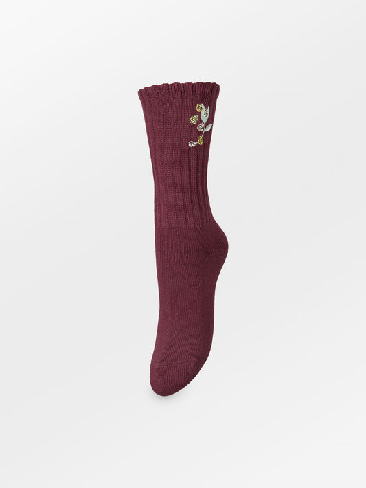 Becksöndergaard, Rosy Cotta Sock - Fig Red, socks, archive, archive, socks, black week, black week