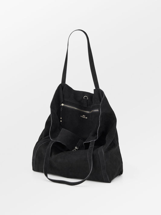 Suede Eden Shopper Bag - Black OneSize   - Becksöndergaard