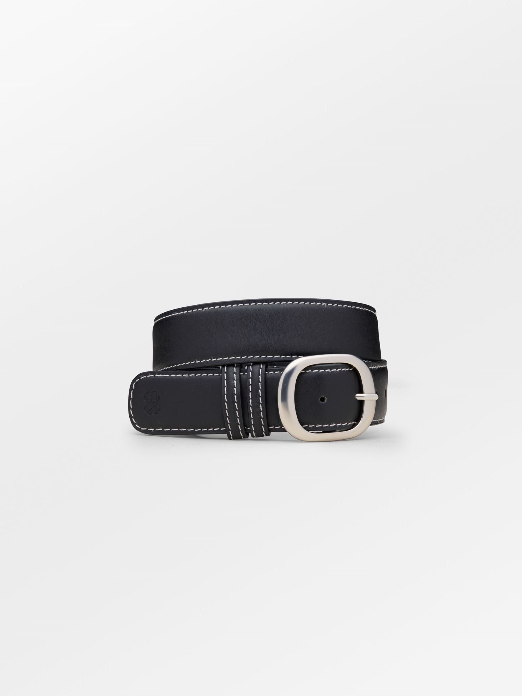 Glossy Rochel Leather Belt - Black Clothing   - Becksöndergaard