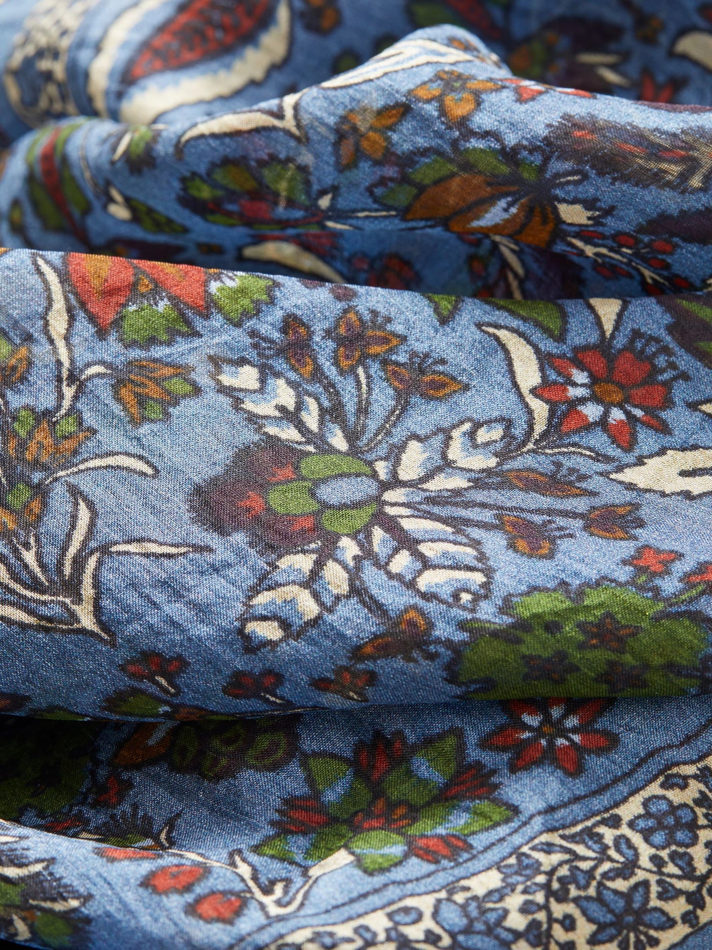 Becksöndergaard, Tapisflora Taby Sia scarf - Windward Blue, scarves, scarves