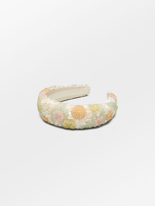 Becksöndergaard, Carna Wide Beaded Hairbrace - Birch White, accessories, accessories, sale, sale, accessories, sale, party, black week, black week, party